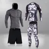 Męskie dresy sportowe na siłowni fitness dres fitness Sets Męskie Zestawy biegowe