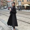 WFTGB Spring Autumn Color Women Colorning Midwenge Rindbreaker Long Overcoat Trench Coat (Color D Size L Code)