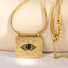 Carline Wholesale New Design Zircon Eye Necklace for Women Jewelry 316L Stainless Steel 18K Gold Plated Jewellery For Gift