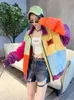 Women's Jackets Streetwear Women's Spring Retro Baseball Jacket 2023 Chic Bomber Loose Polo Collar Long Sleeve Zopper Parka Coat