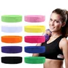 24 Colors Vogue Women Sport towel hair sweat bands Headband Simple Elastic Headbands Sports Yoga Accessory headbands outdoor gym running cycling sweatbands