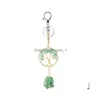 Porte-clés Pierre Naturelle Porte-clés Arbre De Vie Pendentif Fil Enveloppé Puce Perles Homard Fermoir Titulaire De Voiture Accessoires Bijoux Drop Deliv Dhkuz