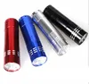 Aluminum Alloy Portable UV Flashlight Violet Light 9 LED Torch Light Lamp Mini Key Chain Flashlight outdoor camping bike cycling lamp