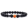 Beaded Men Women 8mm Tiger Eye Energy Beads Armband Gift Elastic Natural Stone Yoga Armelets Bangle 18 Styles Charm smycken HOLD