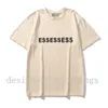 ESS Designer Fashion Męskie t-shirty Klatka piersiowa List laminowany nadruk Krótki rękaw koszuli Ulica Luźna luźna koszulka na co dzień Bawełniane topy Mężczyźni tshirt Kobiety Polo Tees Odzież