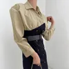 Robes décontractées coréen pour les femmes 2023 bureau dame Patchwork robe printemps été élégant Double boutonnage Vestidos ceinture goutte
