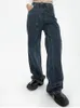 Dżinsy Mina Kup śmieszne kobiety dżinsy streetwear swobodny wysokie pasy koreańskie mody ciemnoniebieskie proste dżinsy luźne y2k żeńskie spodnie