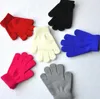 Kinder gestrickte magische Handschuhe Winter Outdoor-Sport warme Handschuhe Fünf-Finger-Handschuhe einfarbige warme Baby-Fäustlinge für Kinder im Alter von 6–11 Jahren