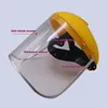 Caschi da motociclista Maschera protettiva Visiera integrale Sicurezza PVC trasparente Visiera per occhi montata sulla testa Cappello Proteggi la copertura della bocca Rettifica veloce