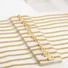 Kvinnliga kubanska länkkedja smycken halsband 14k guldpläterad rostfritt stål stjärntecken halsband