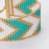 2023 Luxe Boho Sieraden Geometrische Brede Band Zaad Kraal Arrow Miyuki Weave Verstelbare Armbanden