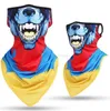 Wholesale Tube Ice Silk Bandana Magic Scarves 3d Print Cartoon Neck Warmer Gaiter With Ear Loop Face cover protective Bandana Scarf Cotton Ski Masks