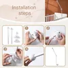 Mobiles# Baby Wooden Bed Bell Bracket Mobile Hanging Rattles Toy Hanger Baby Crib Mobile Bed Bell Wood Toy Cloud Shape Holder Arm Bracket 230602