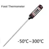 Huishoudelijke thermometers Digitale vleesthermometer voor de keuken met 15 cm lange sonde Kit voor het maken van kaarsen Meten van vloeistoffen Sojabonen Paraffine Gebakken melk Vlees Barbecue Fornuis