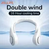 Fans JISULIFE Draagbare Nekventilator USB Oplaadbare Bladloze VENTILATOR MINI Elektrische Ventilador Stille Nekband Draagbare Koeling voor Sport 230602