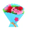 Decorative Flowers 5 Colors Creative Non-Woven Flower Bouquet Kids Handmade DIY Home Wedding Decoration And As Gift For Monther's Day