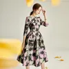 Dress 2021 Spring Summer Jacquard Women Indie Folk Dress Brocade Ball Gown Dress Casual Evening Club Maxi Clothing