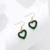 Charme nouveau classique coloré coeur évider boucles d'oreilles goutte femmes filles mode personnalité Mini oreille fête R230603