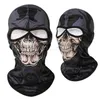 Masque Tactique 2 Trous Masque De Protection Intégral Crâne De Ski Masques Fantômes Respirant Casquette De Refroidissement D'été Cagoule Capuche Moto Casques De Moto Doublure Chapeau Écharpe Magique