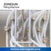 ZONESUN Semi Automatic Bottle Filling Machine Magnetic Pump Water Filler Beverage Liquid Packing ZS-MPYT12P