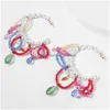 Orecchini Huggie a cerchio con perle finte colorate per le donne Gioielli di moda a forma di C con perline acriliche bohemien Drop Delivery Dhbjw