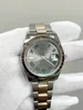 Relógios de pulso de luxo NOVOS Relógios automáticos masculinos Novos em folha 126331 Datejust 41 Wimbledon Everose Gold Steel Box Paper