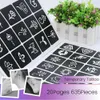 Tattoos 635pcs/Lot wiederverwendbarer Aufkleber Tattoo Schablonen Ordner Malerei Vorlage Airbrush Glitter Henna Tattoo Schablone Set Album fester Stil