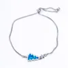 Link Armbanden Blue Fire Opal Stone Armband Rose Goud Zilver Kleur Ketting Leuke Sterren Kerstboom Voor Vrouwen Xmas Accessoire