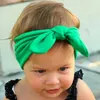 2st hårtillbehör 1 st baby bågar pannband mjuk bowknot turbanband för barn flickor elastiska headwrap