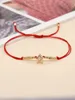 Go2boho Zircon CZ Gold Heart Star Charm Bead Bracelet For Women Red Rope Friendship Adjustable Jewelry Summer Lucky Gift