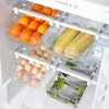 Storage Bottles Slide Kitchen Fridge Box Pull-out Drawer Food Crisper Plastic Rectangle Egg Vegetable Fruit Containers Acrylic Container