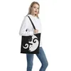 Evening Bags Coloranimal Black And White Dog Printing Ladies Large Capacity Shoulder Bag Leisure Vacation Travel Tote For Girls Gift