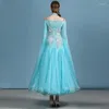 Stage Wear Ballroom Competition Dresses Modern Dance Performance Costumes Women Rhinestones High End Evening Party Gown