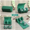 Watch Boxes Cases TOP 2/3/4Slots Watch Roll Box Saffiano Genuine Leather Watch Travel Roll Box Jewelry Storage Organizer Green Portable Watch Case 230602