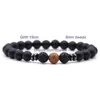 Beaded Men Women 8mm Tiger Eye Energy Beads Armband Gift Elastic Natural Stone Yoga Armelets Bangle 18 Styles Charm smycken HOLD
