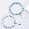 Charm Bracelets 2pcs Beads Barcelets Magnet Couple For Men Women Love Heart Pendant Fashion Paired Jewelry Gift 2023 Wholesale