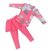 Costumi da bagno a maniche lunghe per principessa a maniche lunghe per bambini coreani con protezione solare ad asciugatura rapida P230602