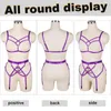 Bh Sets Bondage Full Body Harnas Riem Sexy Lingerie Set Voor Vrouwen Gothic Kostuum Bretels Kousenbanden Erotische Accessoires Holle Bh