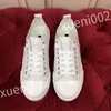 Lyxdesigner Sneakers Män och kvinnor Casual Shoes Fashion White äkta läder Flat sportskorskor