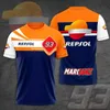 2023 Novas camisetas masculinas e femininas da equipe de F1 Moto GP-race Camisa esportiva estampada gola redonda respirável 3d 93