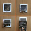 Cages S/m/l 2 Colors Cat Flap Door with 4 Way Flap Door Safety Small Lock for Cat Cat Kitten Pet Door Kit Cat Puppy Security Door