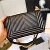 Luxe flaptas designer tas handtas schoudertassen crossbody tas kaviaar echt lederen kettingtas draagtas 20 cm replicatie avondtasje van topniveau met doos CH009