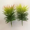 Flores decorativas NuoNuoWell 2xArtificial Fleshiness Cactus 8.3'' Pine Needle Suculent Plant Flower Home Varanda Decor