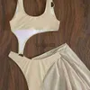 Women's Swimwear One Piece Bikini Swimwear Women Cover Up Triangle Cut Out Swimwear Beach Bathing Suit swimsuit woman 2023 J230603