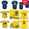 Xflsp GlaMit Baseball Jersey Will Smith 14 # Baseball Jersey Bel-Air Academy Broderie Cousue Frais Prince Jaune Haute Qualité vintage