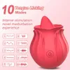 Massagegerät, Rose, Saugvibrator, 10 Geschwindigkeiten, vibrierender Klitoris-Sauger, Vagina-Nippel-Klitoris-Stimulation, weibliche Masturbation für Frauen