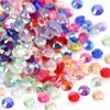 Decorations 24 Grid 3mm/4mm Resin AB Color Candy Round Flashing Diamond Nail Decoration 3D Art Nail Decoration Professional Nail Products