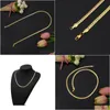 Man vrouw gele sieraden fijne kettingen goud 14K solide authentieke mens Cubaanse schakelketting 23,6 drop levering kettingen hangers Dhbfh s