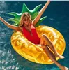 Şişme ananas yüzme yüzüğü şamandıra 120cm büyük yetişkin erkekler kadın yatak su sporları yüzen hava yatak plaj oyuncak eğlence için