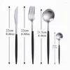 Dinnerware Sets Set Rose Gold Cutlery Stainless Steel Steak Knife Fork Spoon Dinner Service Utensils Creative Tableware